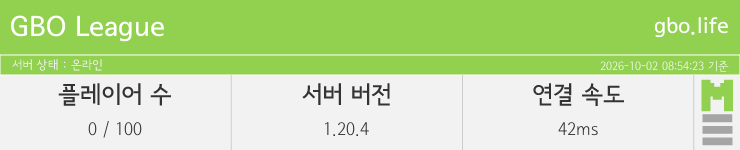 마인리스트가 제공하는 실시간 마인크래프트 서버 상태